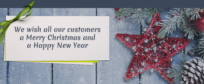 
      We wish all our customers a Merry Christmas and a Happy New Year.