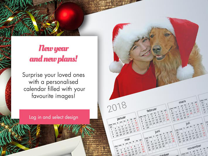 
        New year and new plans. Surprise your loved ones with a personal calendar filled with your favorite images.